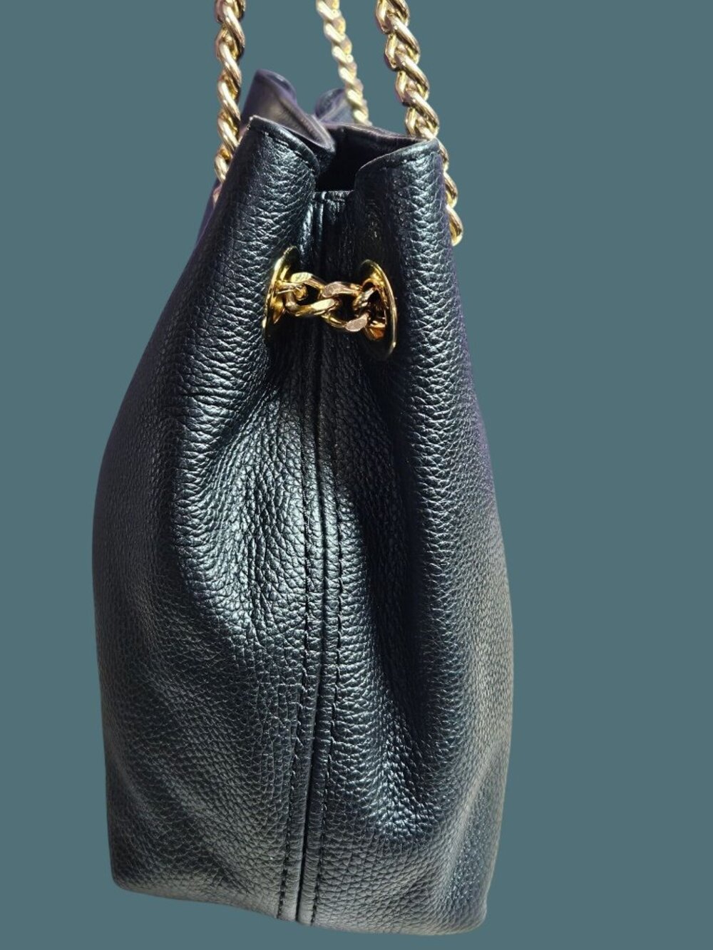 Michael Kors Black Pebbled Leather Crossbody/Shoulder Chain Strap Bag - Picture 10 of 15